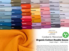 100% ORGANIC Double Gauze Plain Fabric