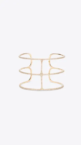 14k Gold and Diamond Cuff