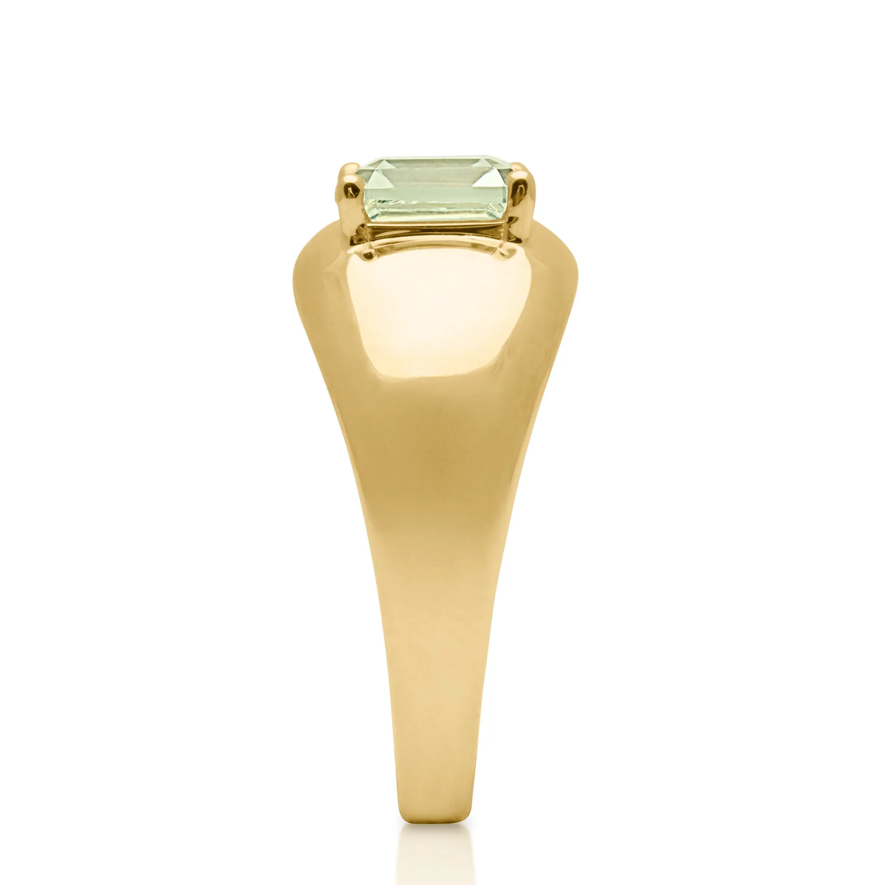 14KT Yellow Gold Green Amethyst Margarita Aperitif Ring