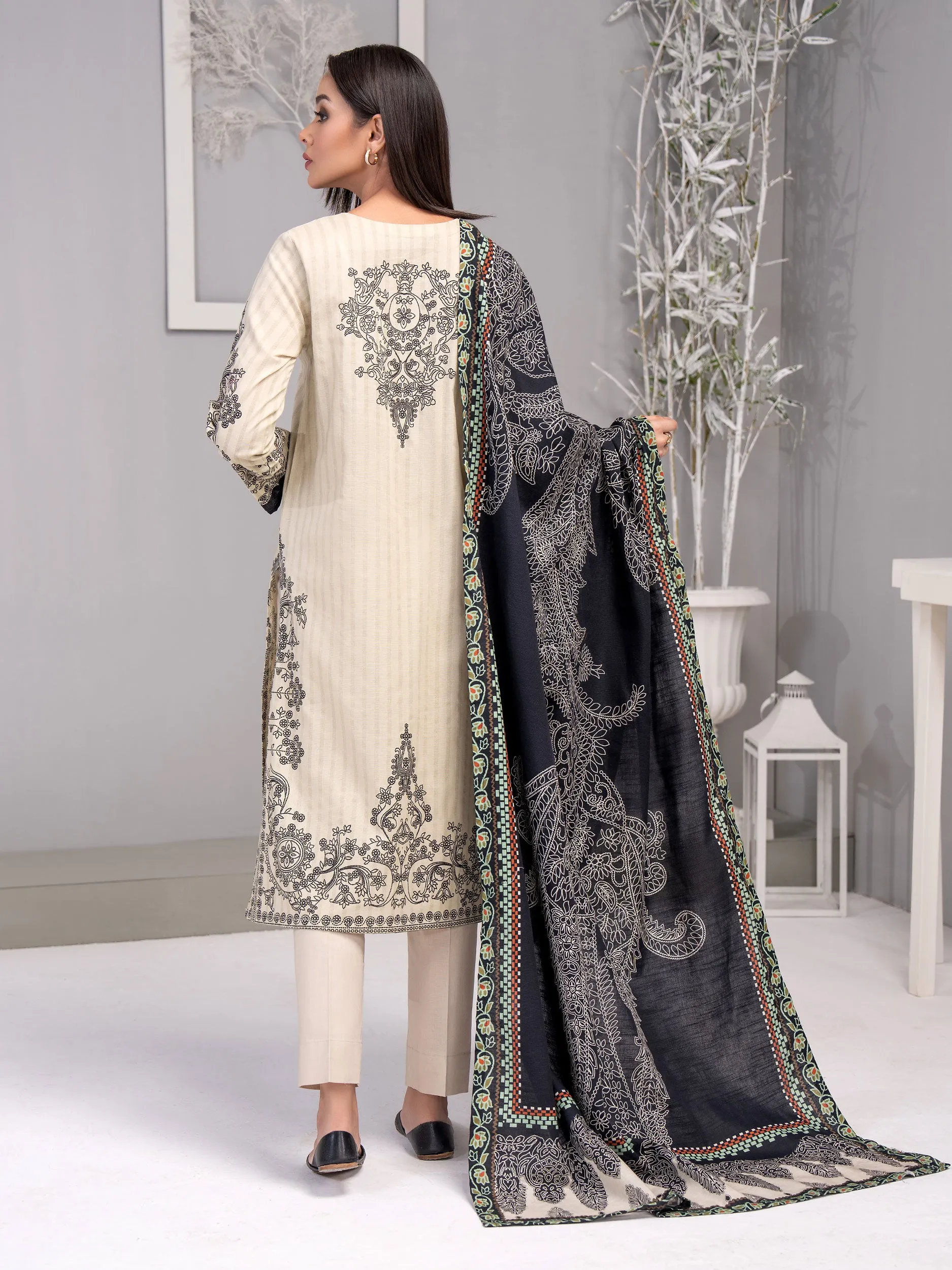 2 Piece Khaddar Suit-Printed(Unstitched)