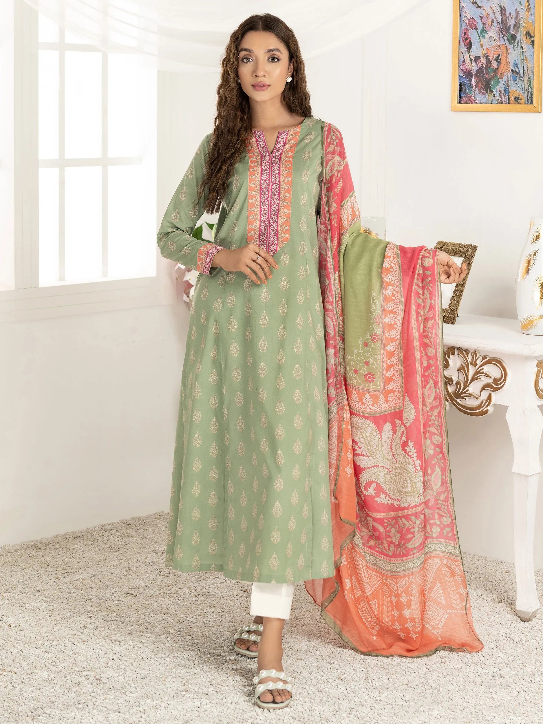 2 Piece Lawn Suit-Printed (Unstitched)