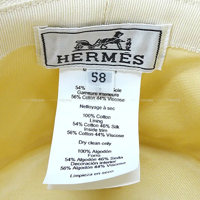 2023 SS NEW HERMES hat bucket hat Gene Sunshine #58 Ecru Cotton100%[BRAND NEW][Authentic]