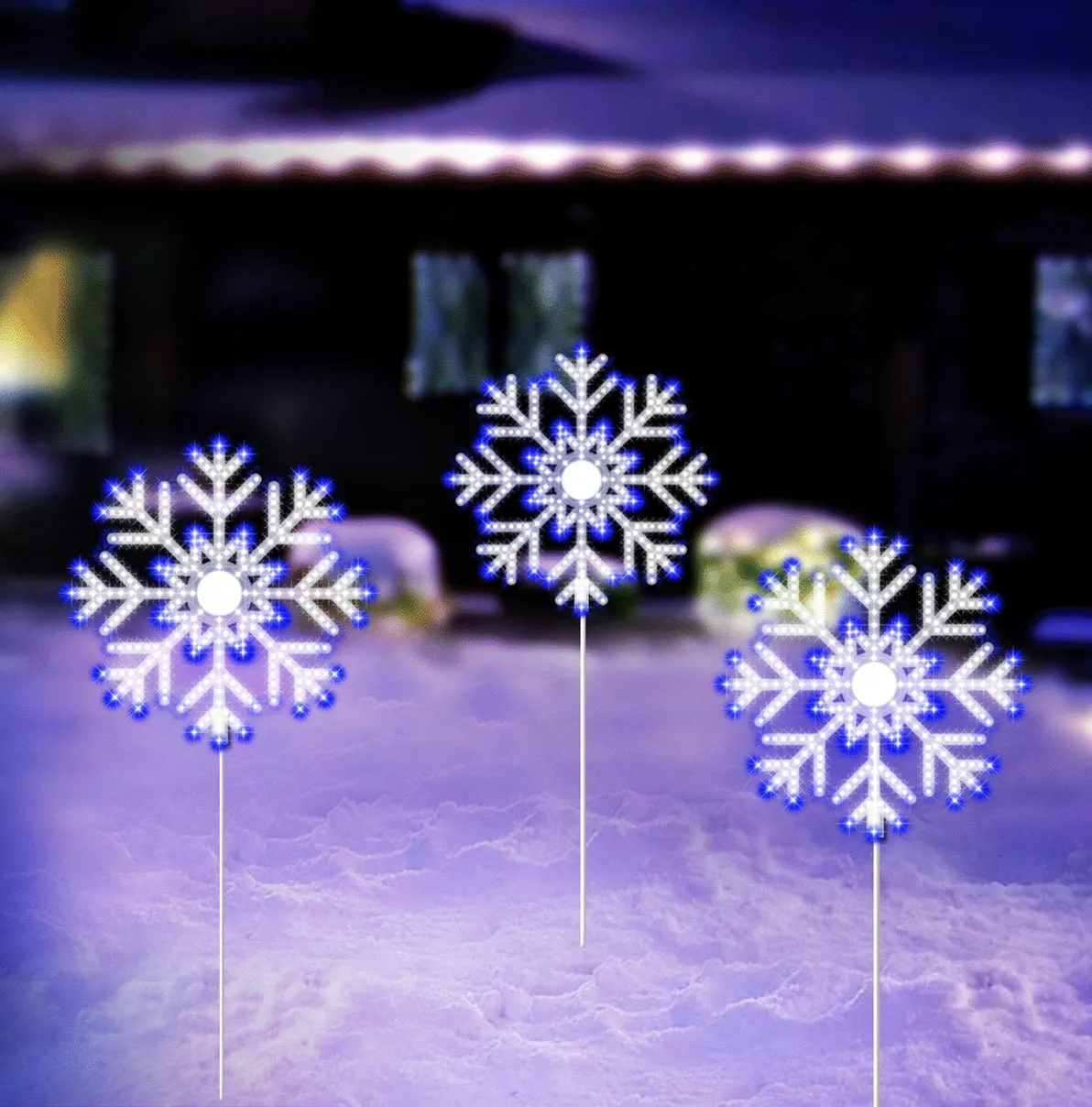 24" Hi-Vibrant LED Twinkling Snowflake Christmas Decoration