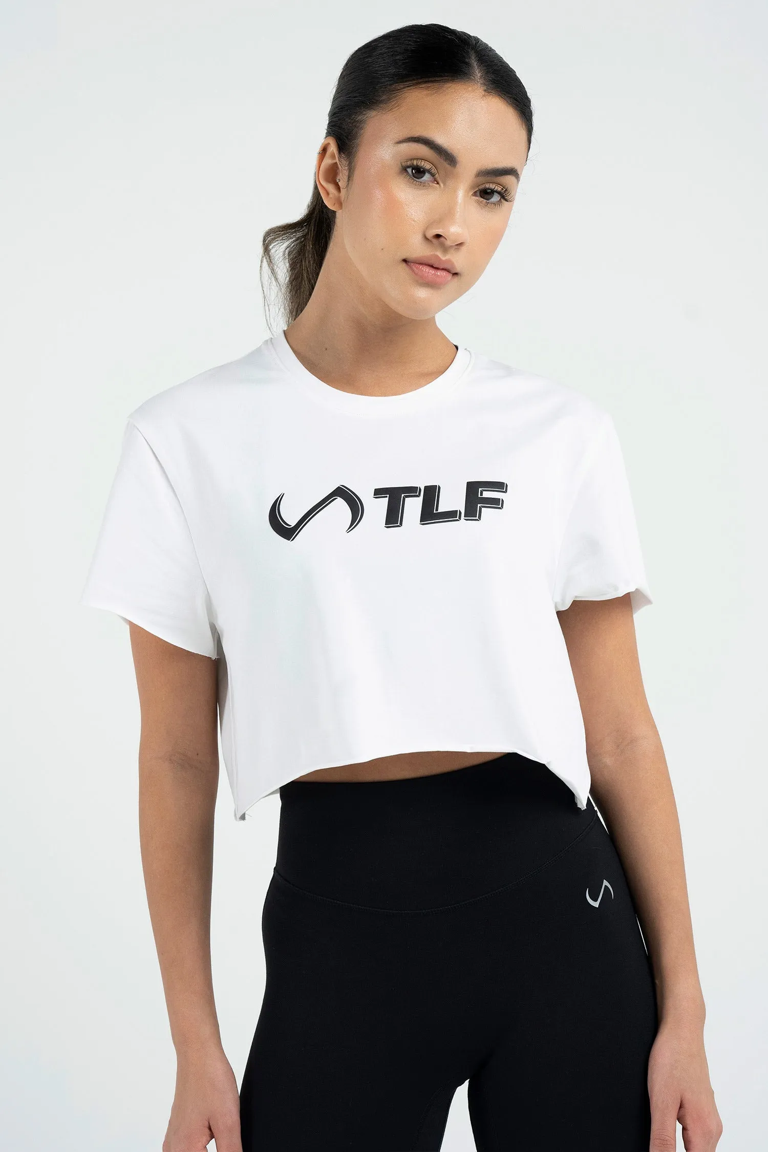 3-D Oversized Gym Crop Tee