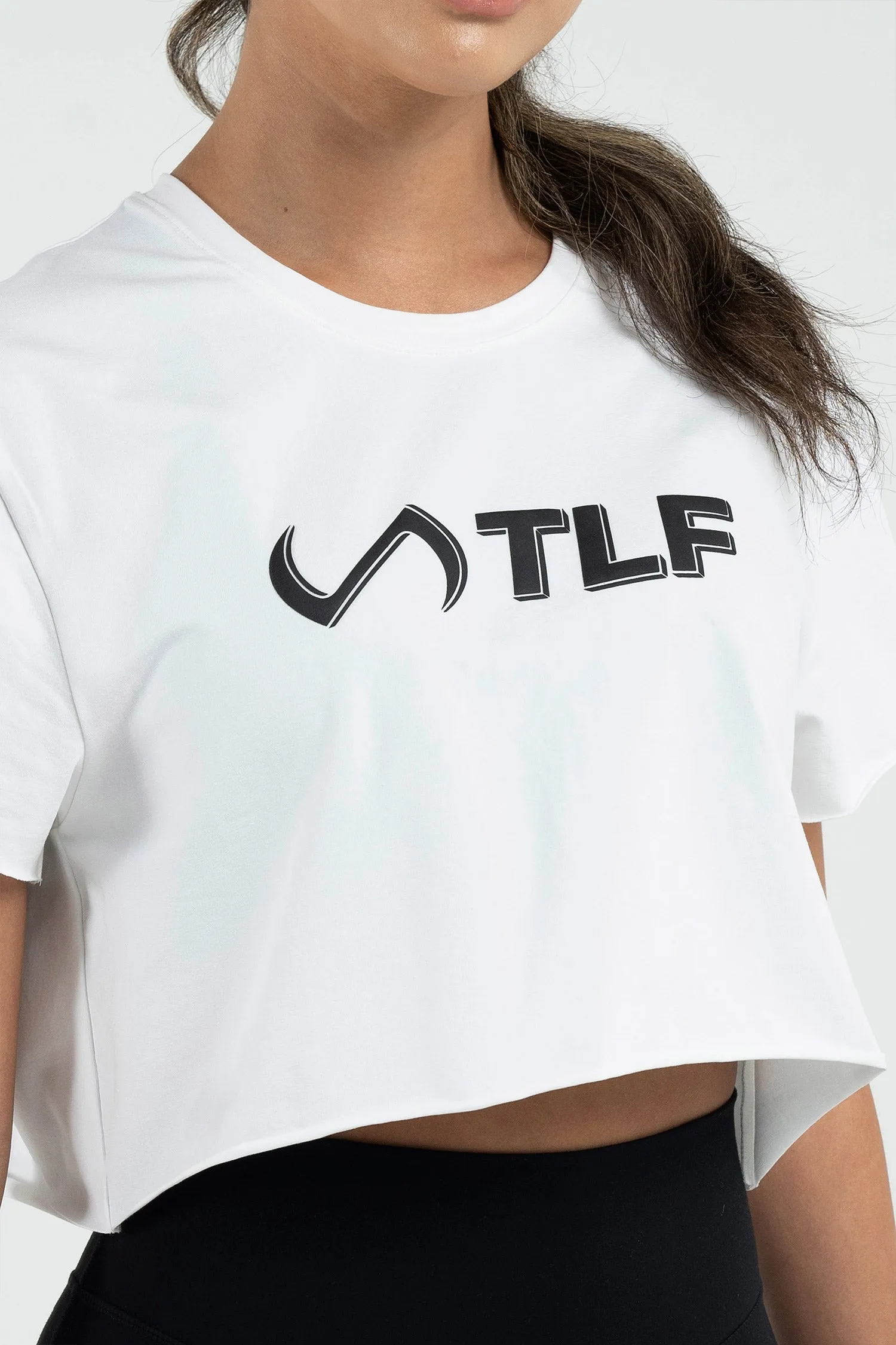 3-D Oversized Gym Crop Tee