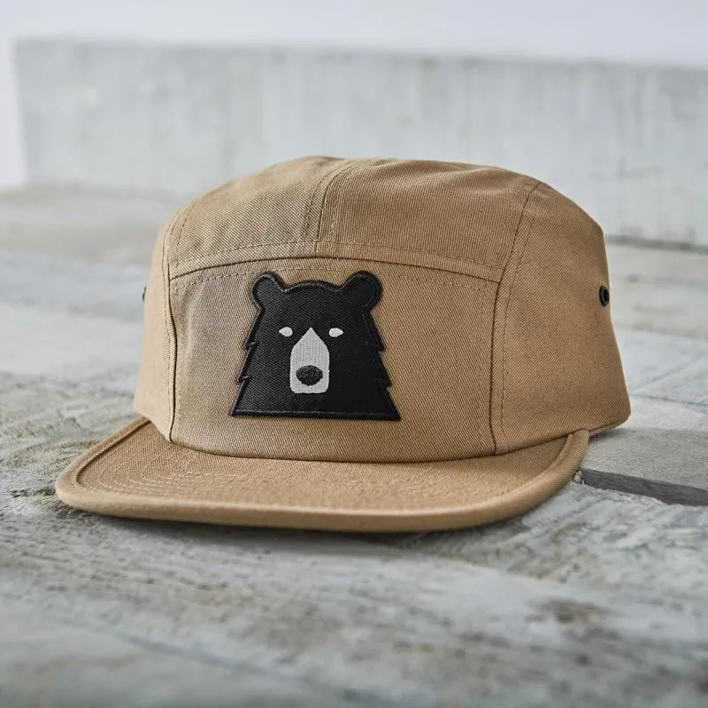 5 Panel Cap (Khaki   Black Bear)