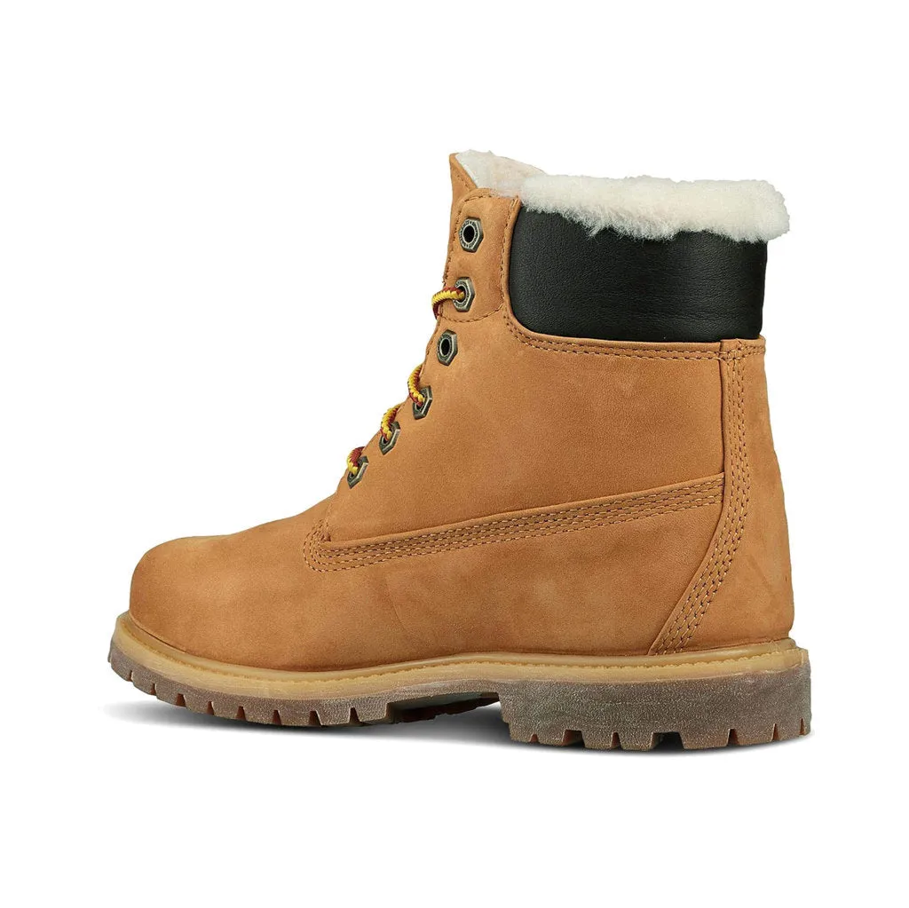 6 Premium Shearling Nubuck Women's Ankle Winter Boots