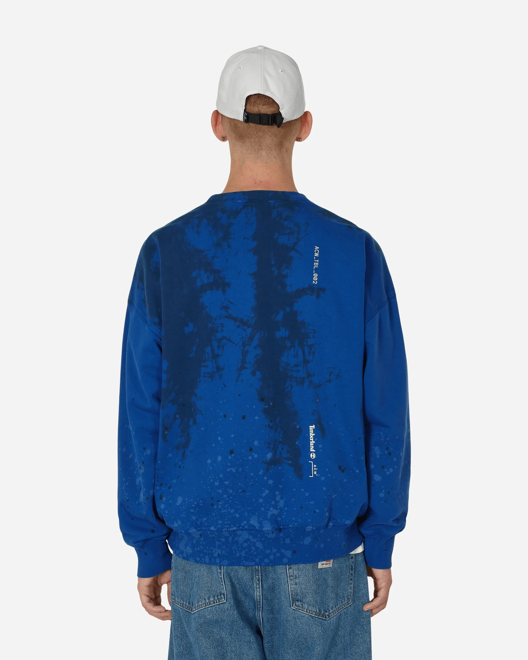 A-COLD-WALL* Abstract Print Crewneck Sweatshirt Medium Blue