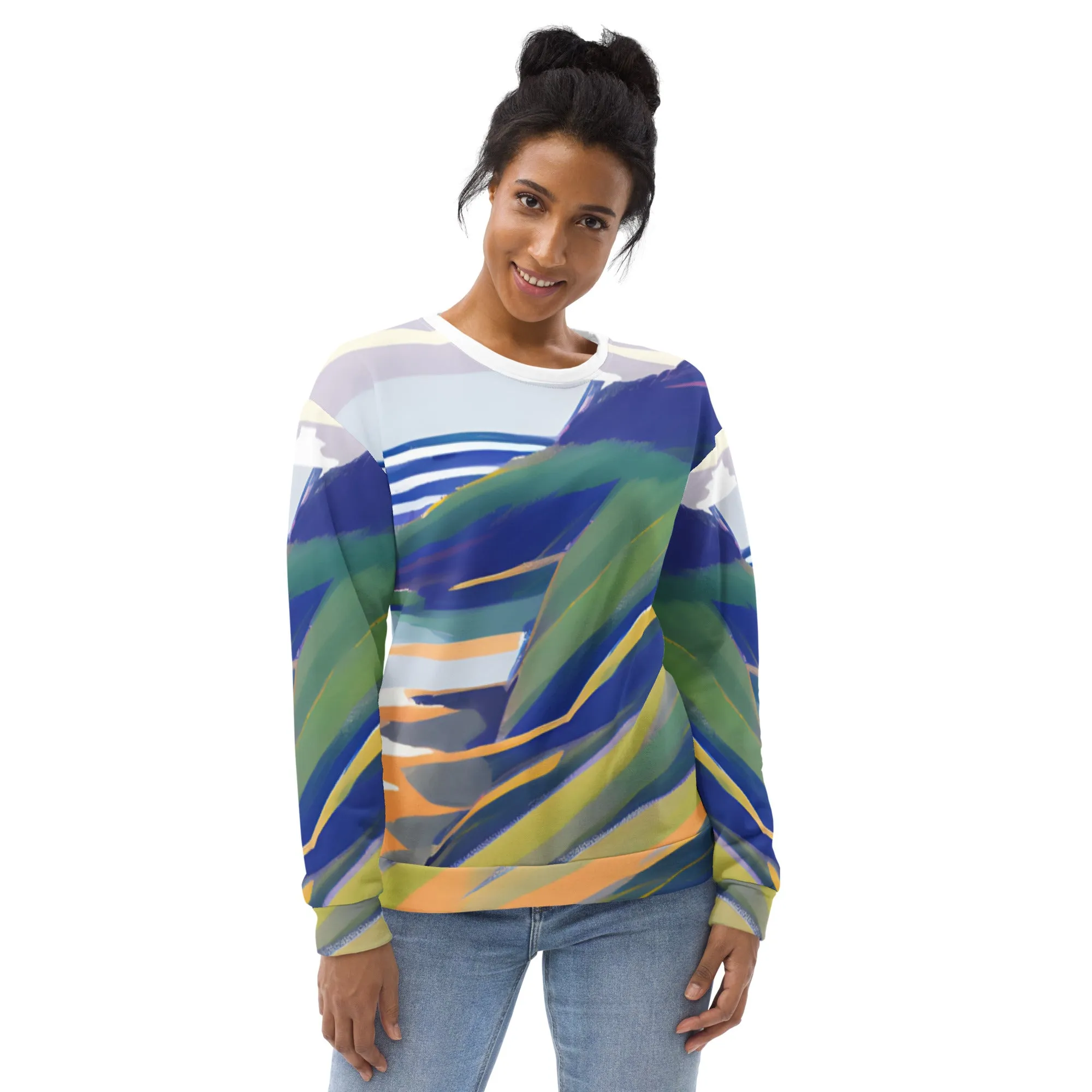 Abstract Stormy Sea Unisex Sweatshirt - Dive into Style and Comfort