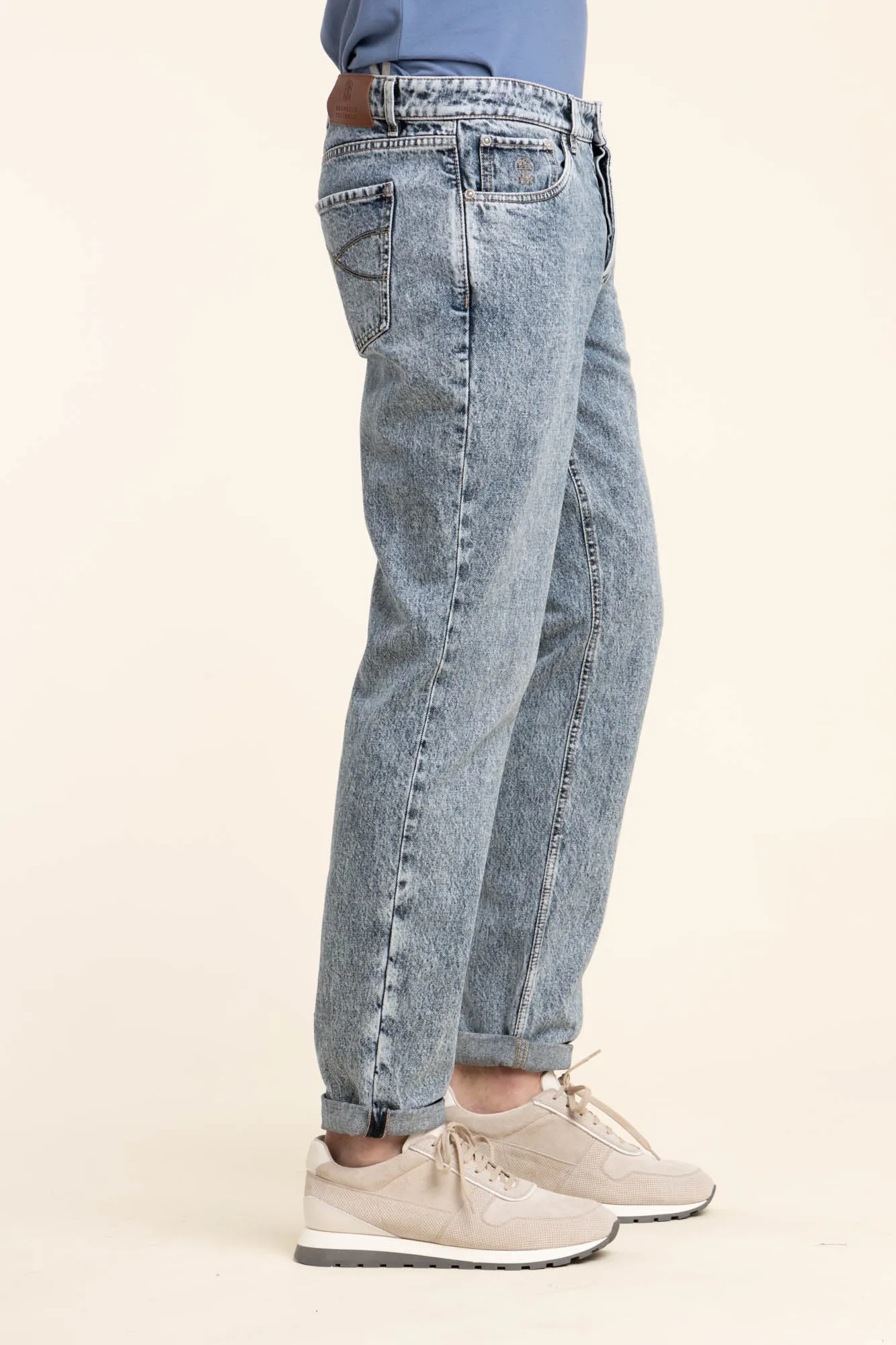 Acid Wash Traditional Five-Pocket Pants