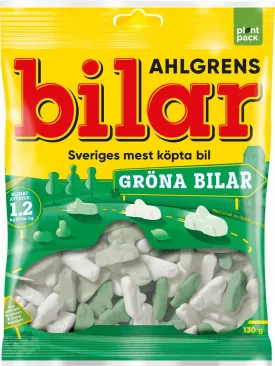 Ahlgrens Bilar Gröna Bilar 130g