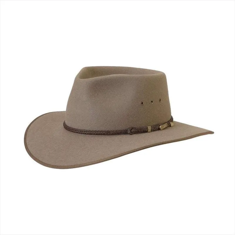 Akubra - Cattleman - Pure Fur Felt - Wide Brim Fedora - Bran