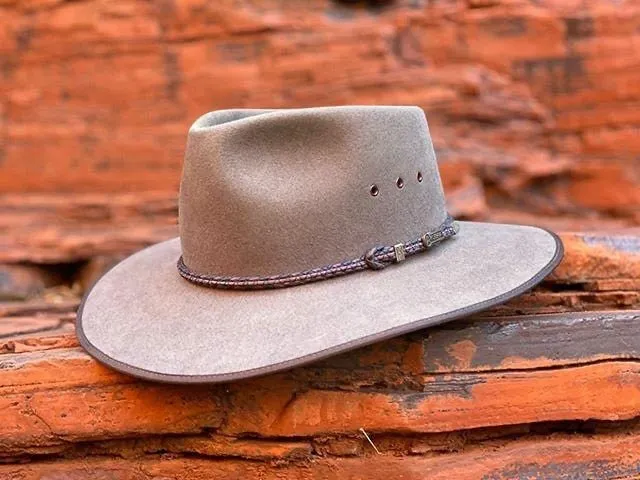 Akubra - Cattleman - Pure Fur Felt - Wide Brim Fedora - Bran