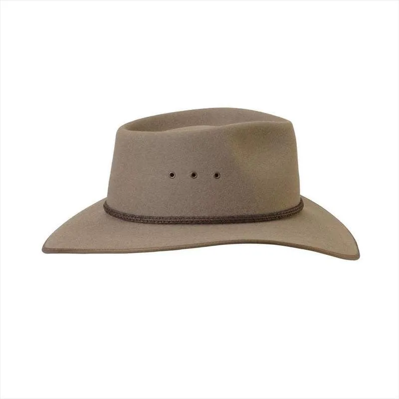 Akubra - Cattleman - Pure Fur Felt - Wide Brim Fedora - Bran