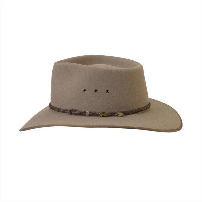 Akubra - Cattleman - Pure Fur Felt - Wide Brim Fedora - Bran