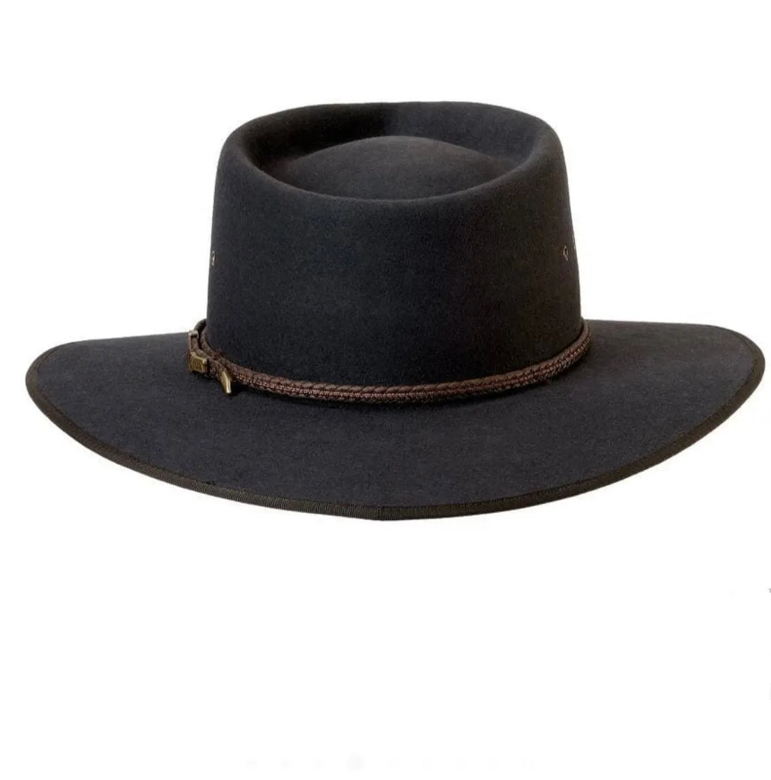 Akubra - Cattleman - Pure Fur Felt - Wide Brim Fedora - Graphite