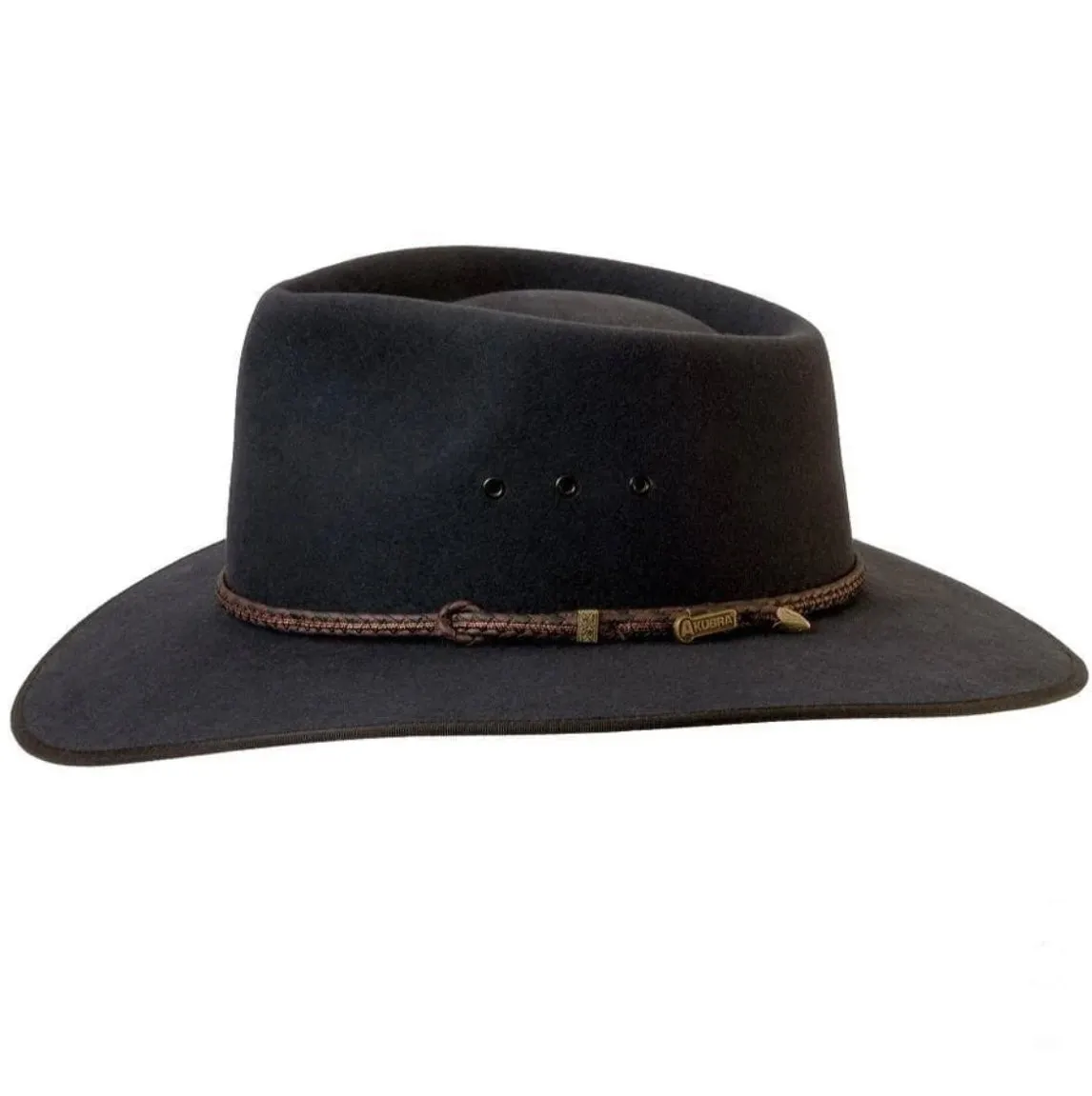 Akubra - Cattleman - Pure Fur Felt - Wide Brim Fedora - Graphite