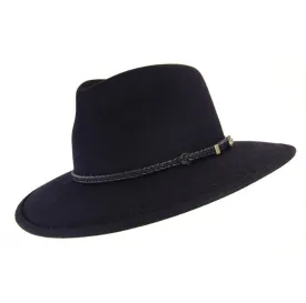 Akubra - Traveller Fedora - Felt - Black