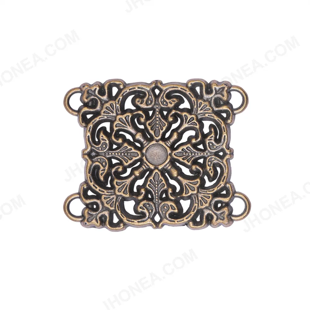 Antique Intricate Cutwork Design Square Frame Accessory