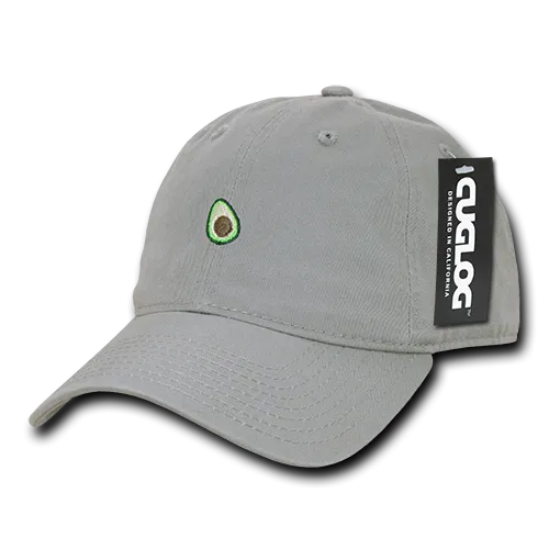 Avocado Guacamole Baseball Cap Dad Hat, 100% Cotton, Grey