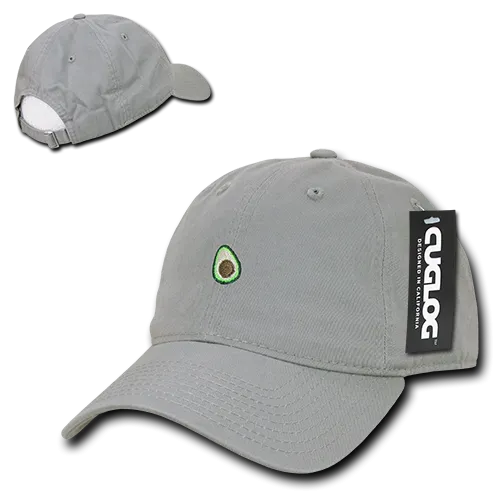 Avocado Guacamole Baseball Cap Dad Hat, 100% Cotton, Grey