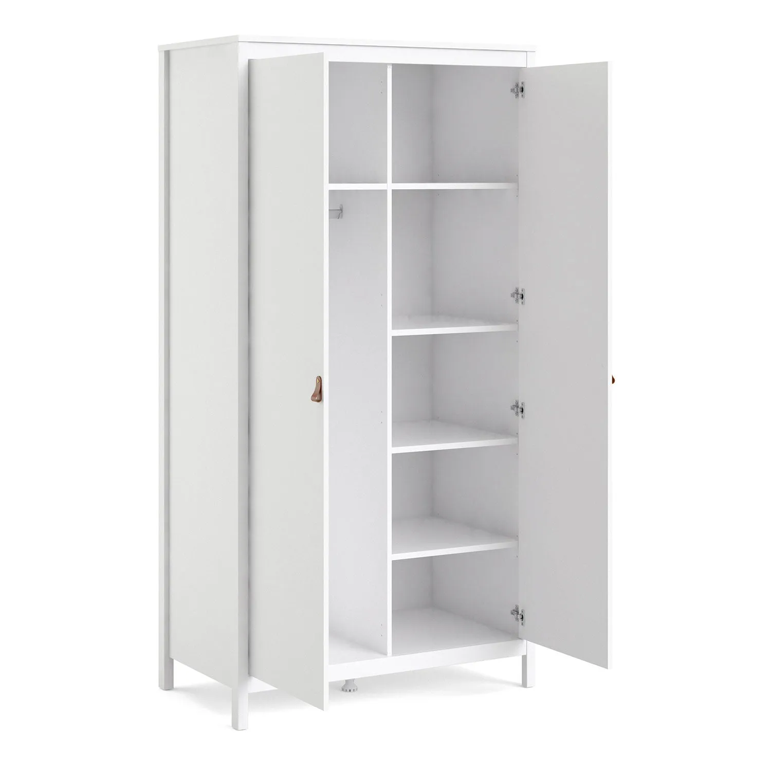 Barcelona White 2 Doors Wardrobe