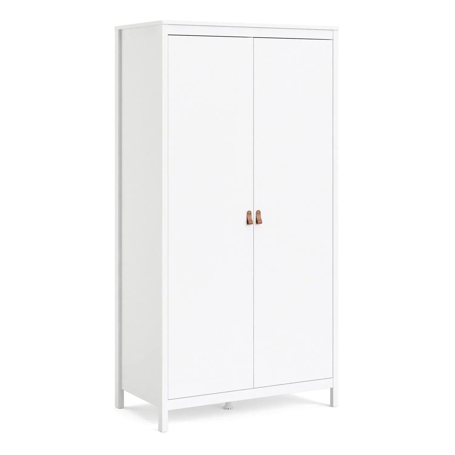 Barcelona White 2 Doors Wardrobe