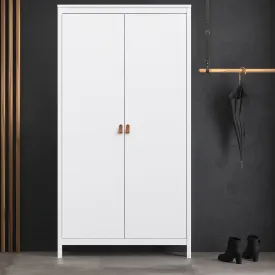 Barcelona White 2 Doors Wardrobe