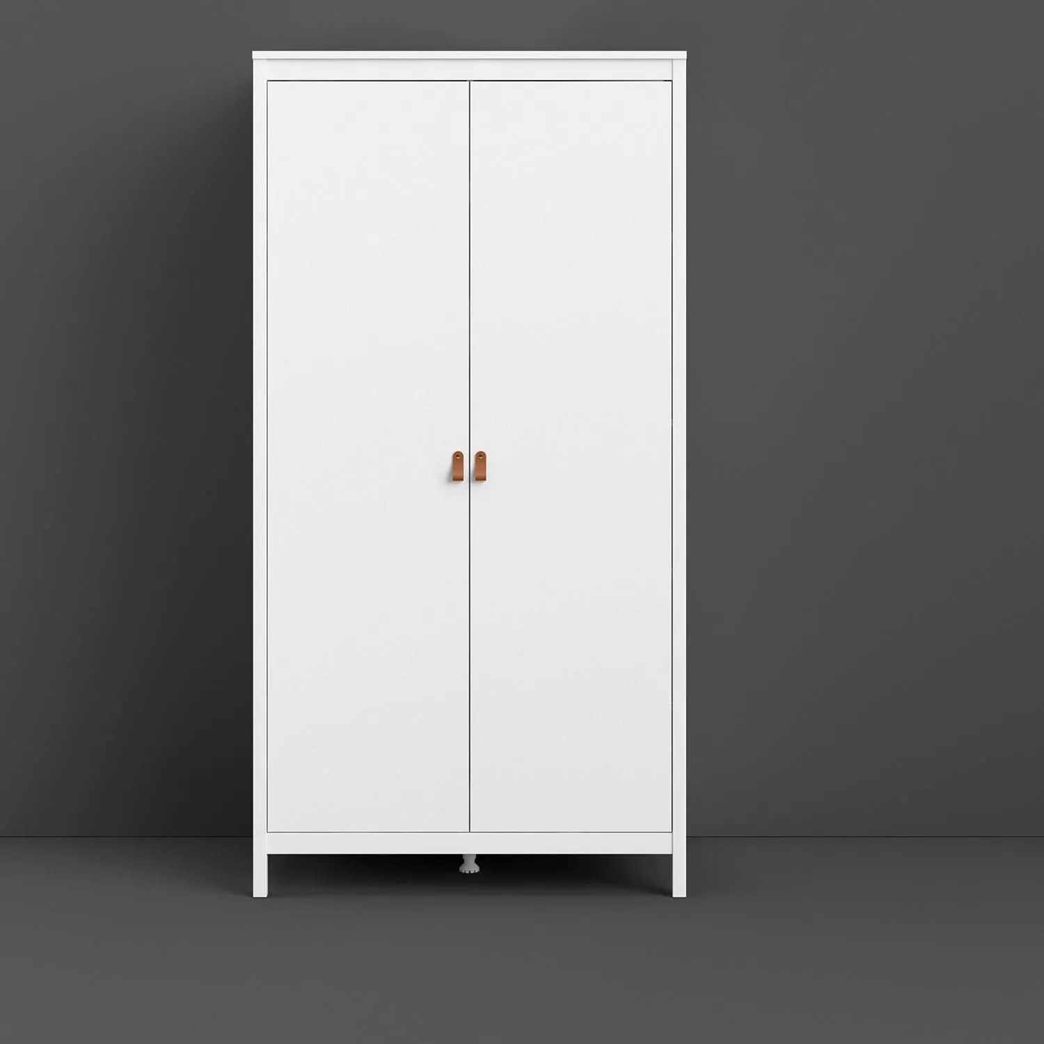 Barcelona White 2 Doors Wardrobe