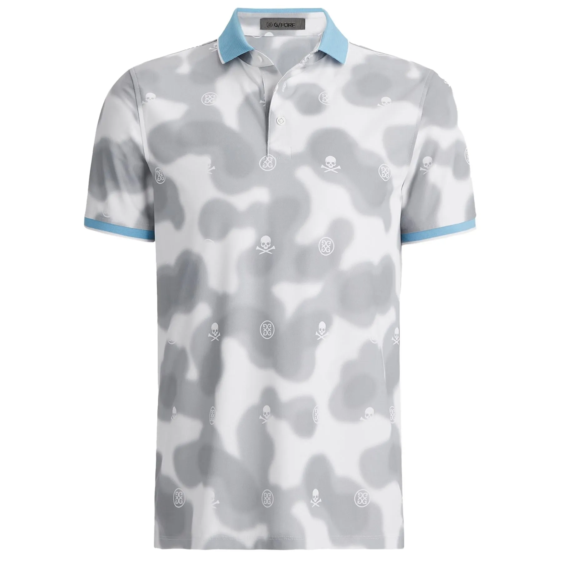 Blur Icon Camo Tech Pique Polo Snow - AW24