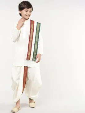 Boys Soft Silk Kurta Panchakacham Set