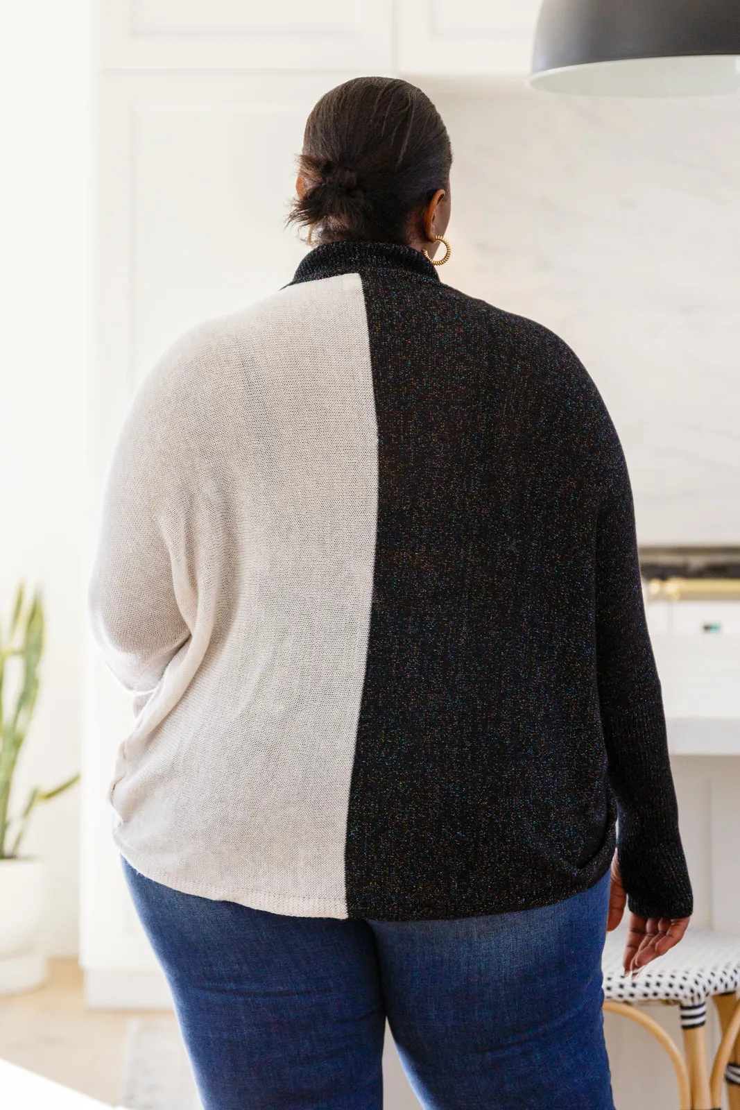 Can't Touch This Sparkle Color Blocked Sweater