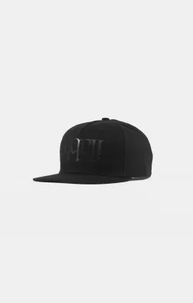 Capsize Snapback Cap - Black/Black