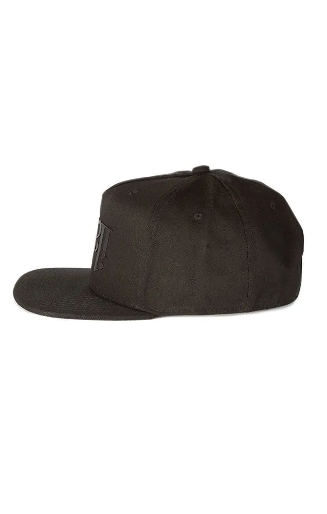 Capsize Snapback Cap - Black/Black