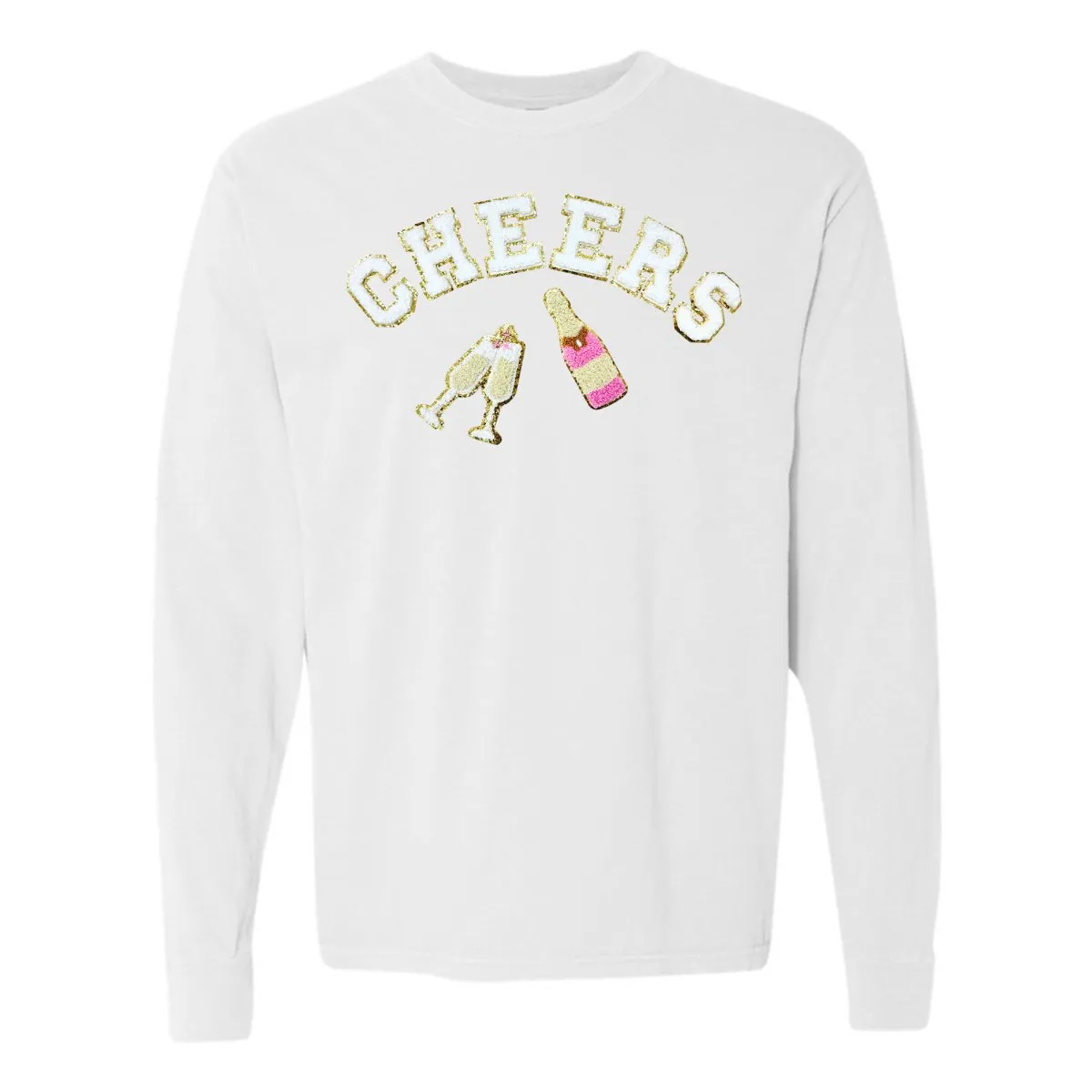 'Cheers' Letter Patch Long Sleeve