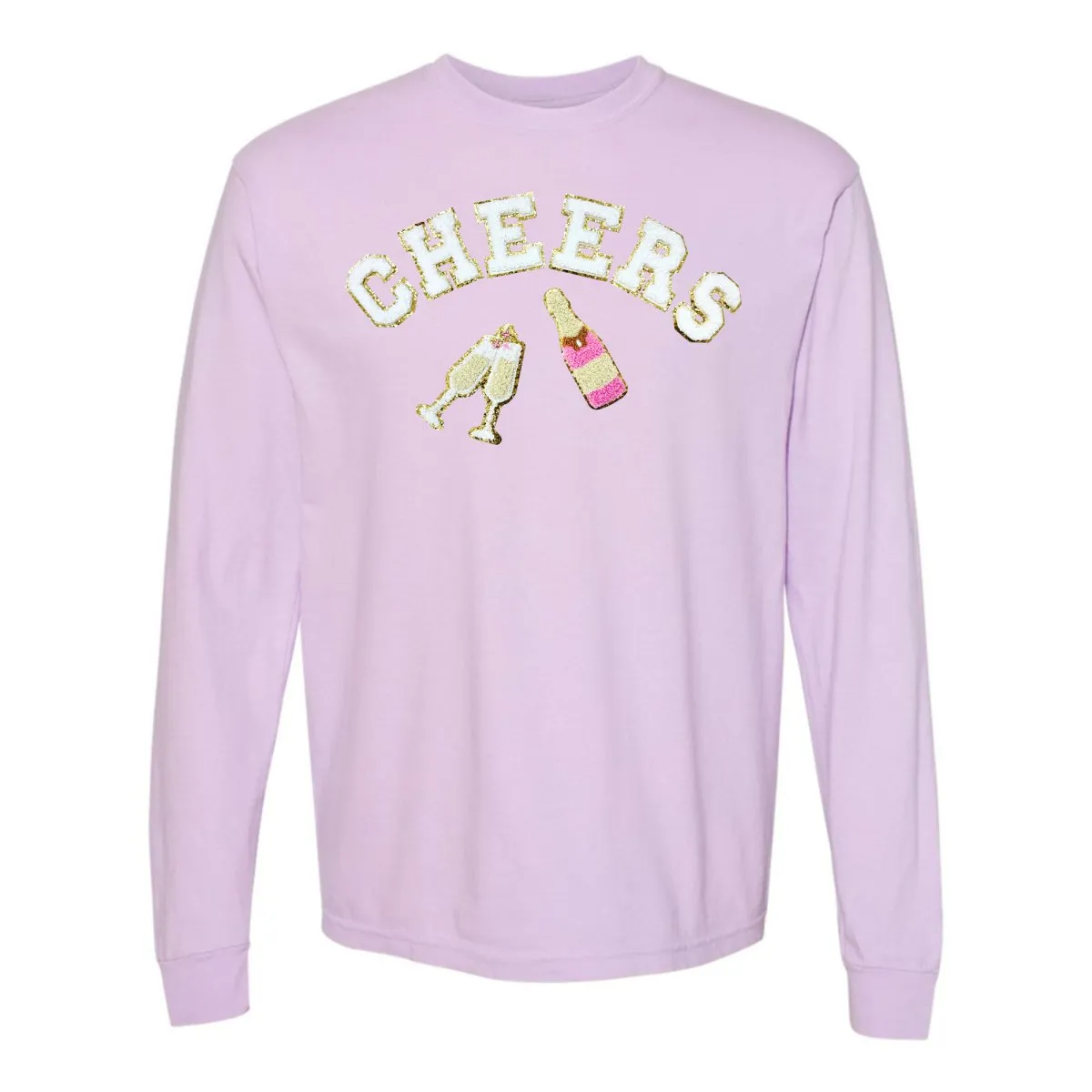 'Cheers' Letter Patch Long Sleeve