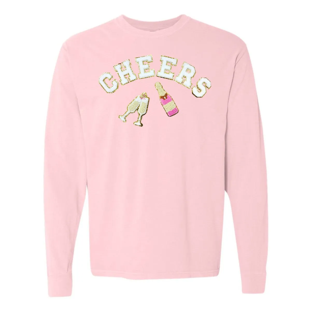 'Cheers' Letter Patch Long Sleeve