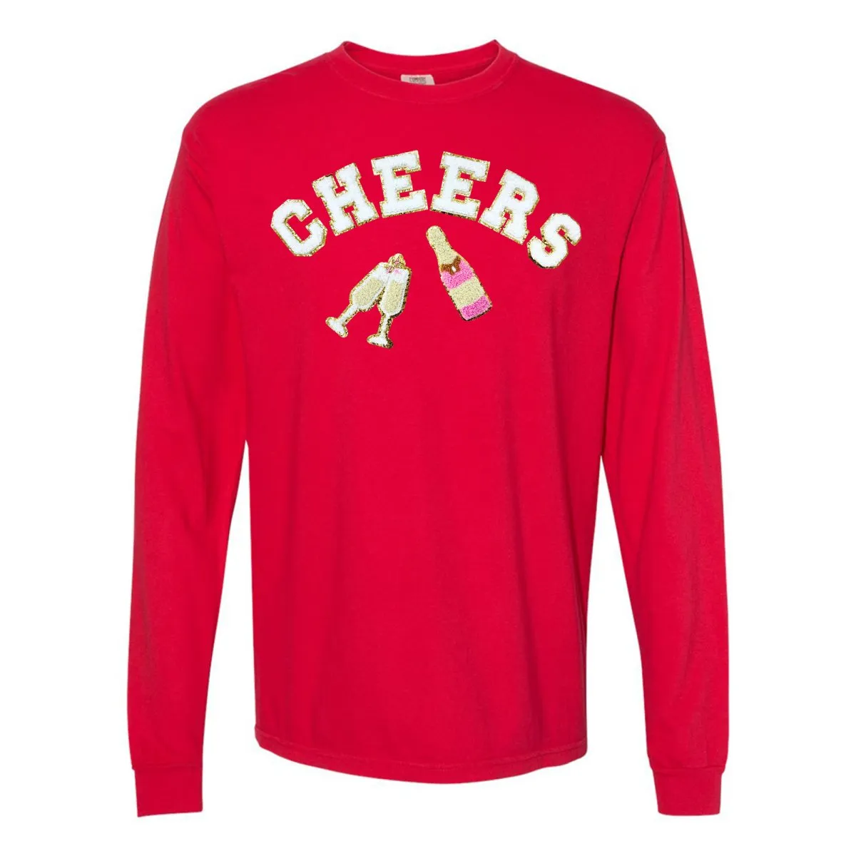 'Cheers' Letter Patch Long Sleeve