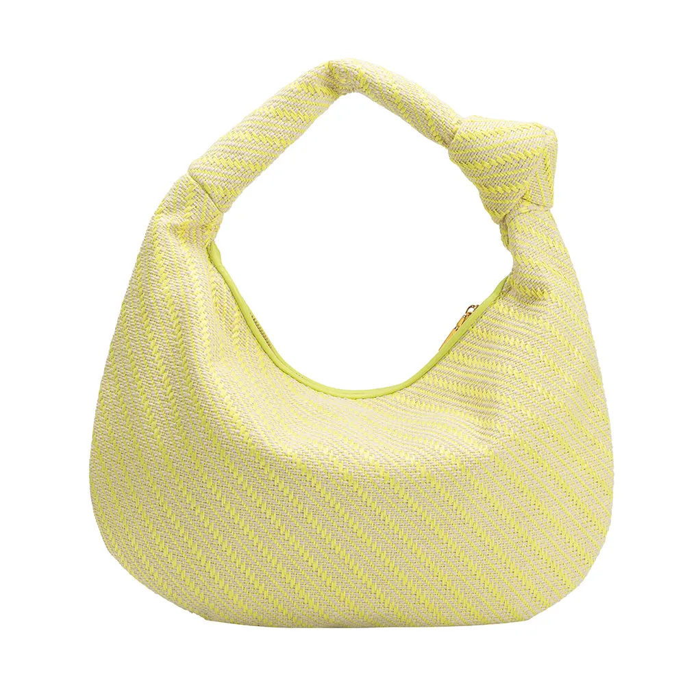 Cher Yellow Raffia Large Shoulder Bag - FINAL SALE