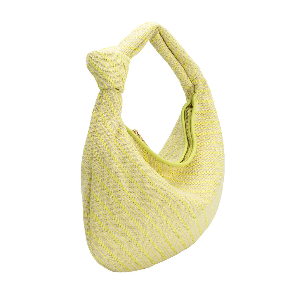 Cher Yellow Raffia Large Shoulder Bag - FINAL SALE