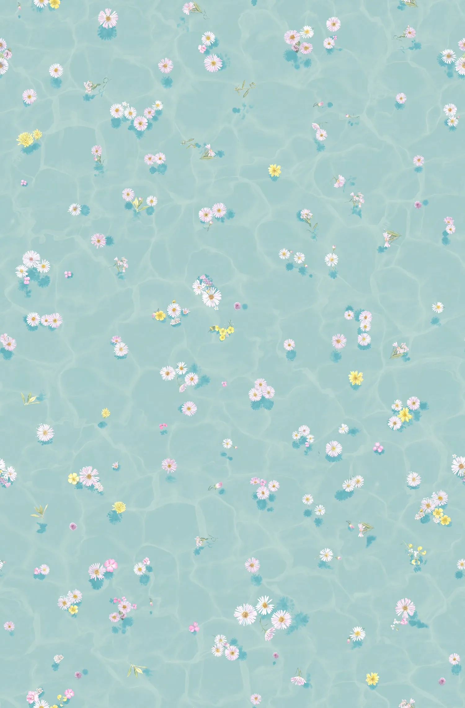 Classic Floral Bath Mural Wallpaper