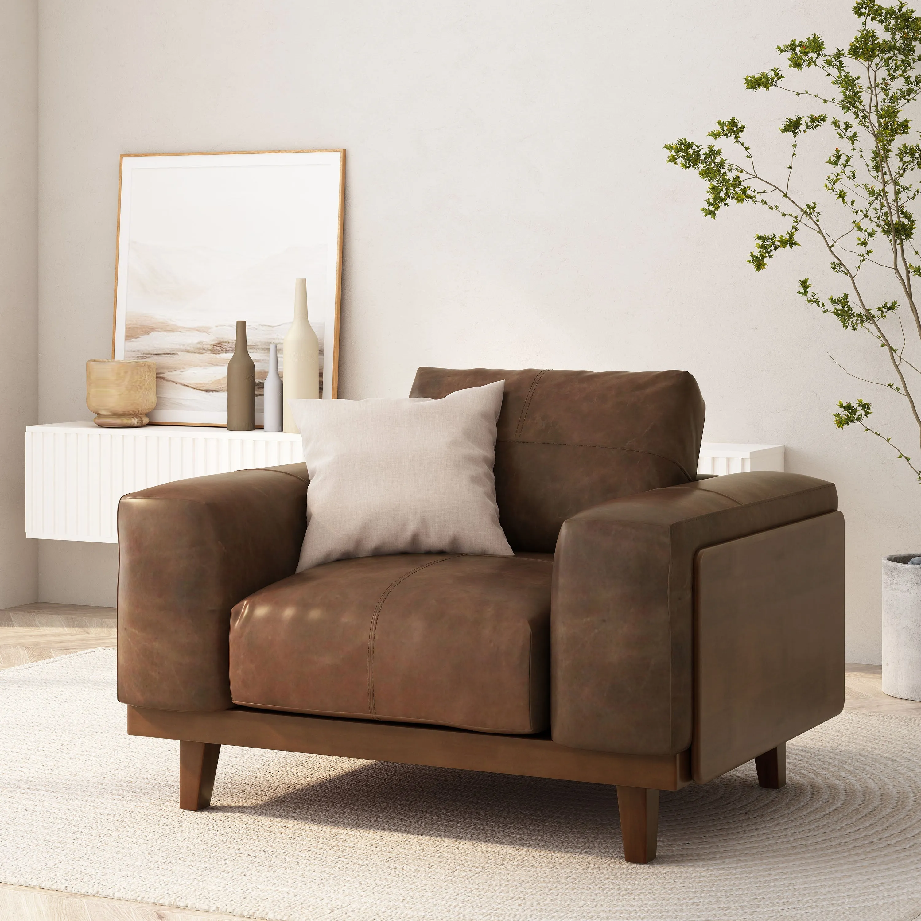 Connor Contemporary Upholstered Oversized Club Chair