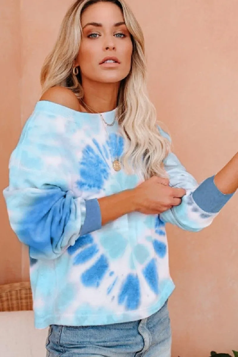 Crewneck longsleeve tie-dye shirt - Assorted Colors.