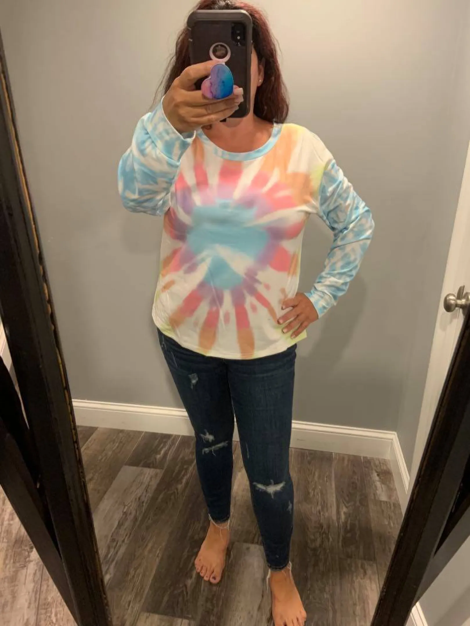 Crewneck longsleeve tie-dye shirt - Assorted Colors.