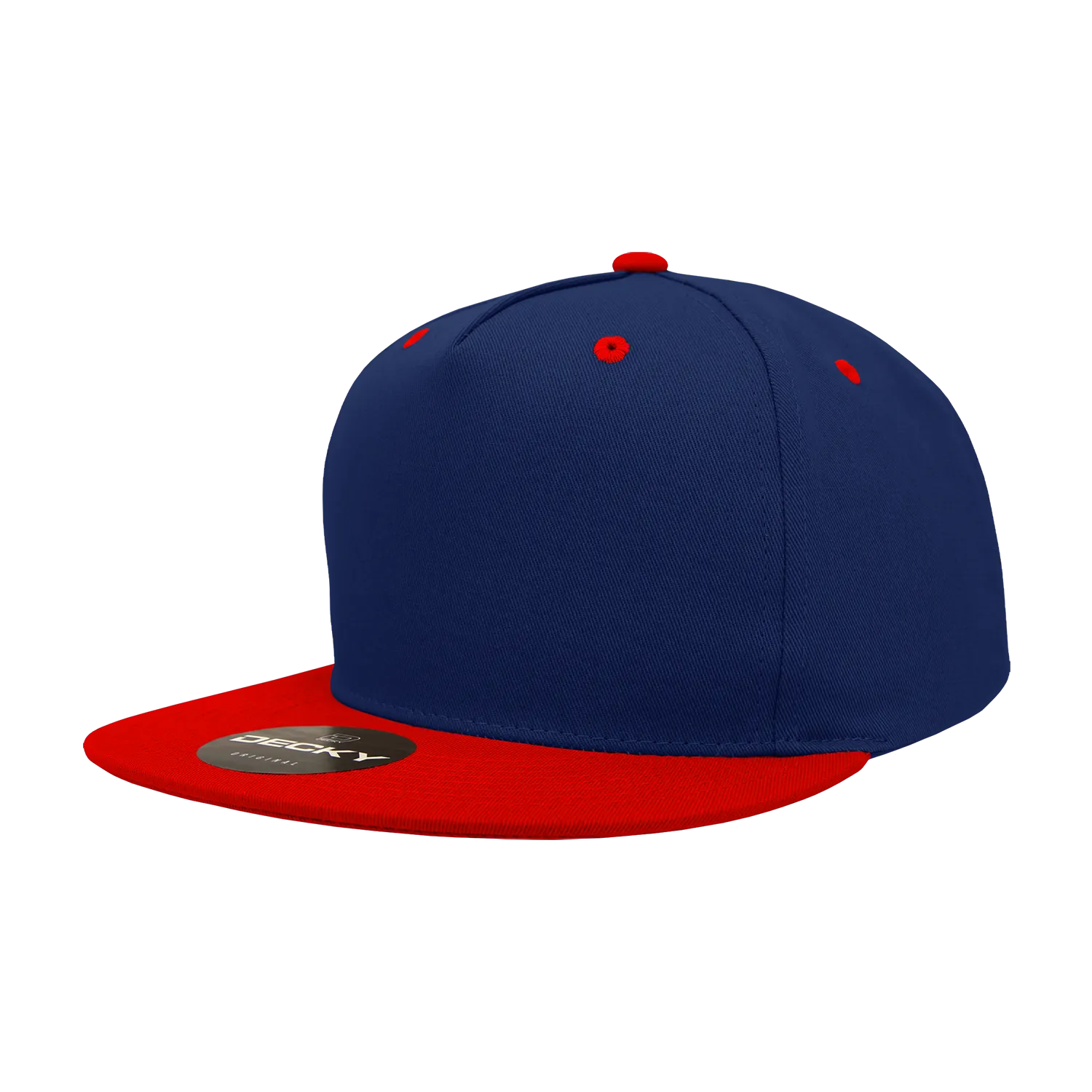 Decky 1064 5 Panel Flat Bill, Cotton Snapback Hats - CASE Pricing