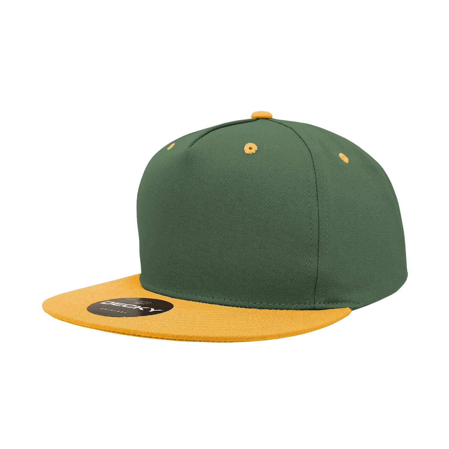 Decky 1064 5 Panel Flat Bill, Cotton Snapback Hats - CASE Pricing