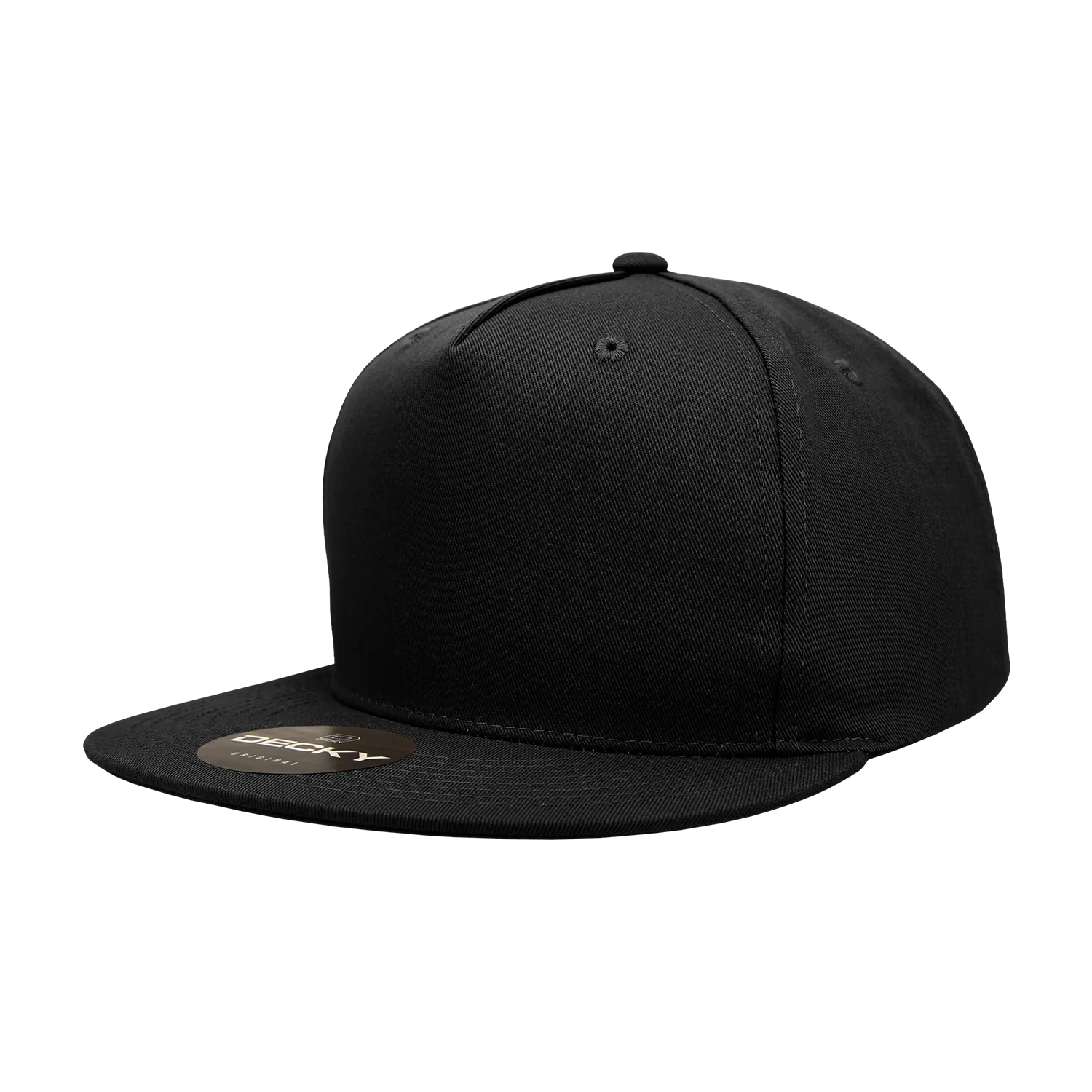 Decky 1064 5 Panel Flat Bill, Cotton Snapback Hats - CASE Pricing