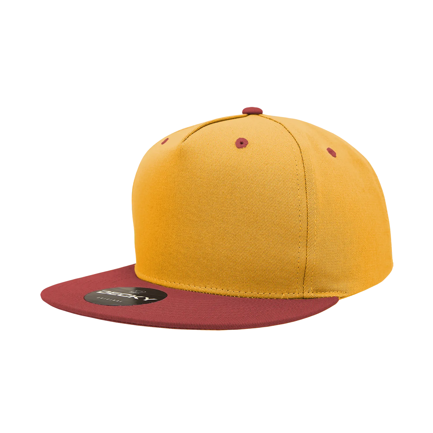 Decky 1064 5 Panel Flat Bill, Cotton Snapback Hats - CASE Pricing