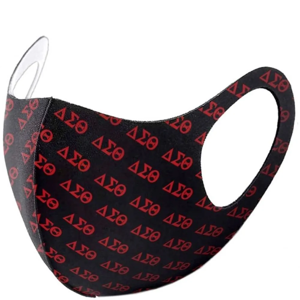 Delta Sigma Theta Summer Breathable 3-D Face Mask Black