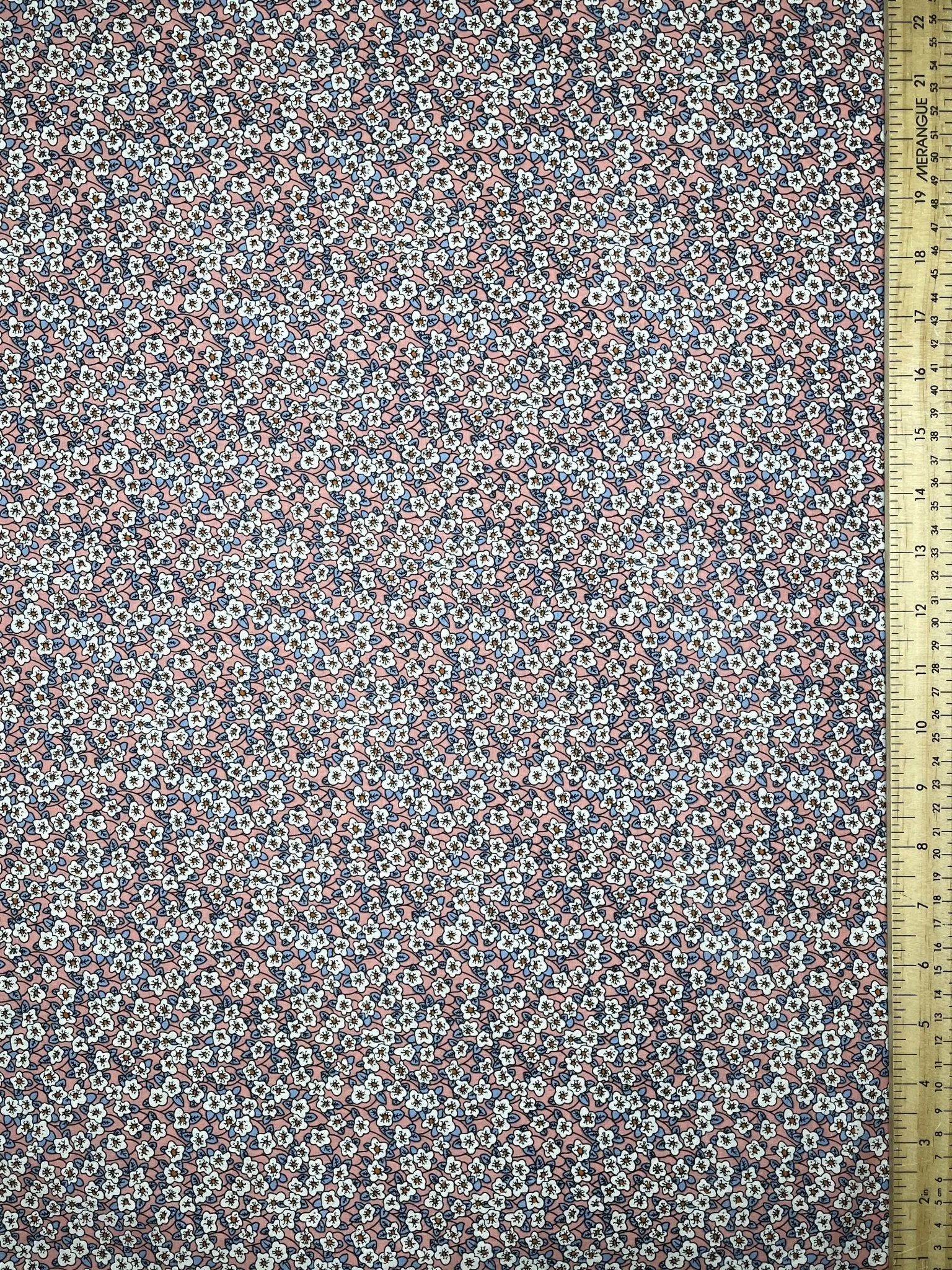 Ditsy floral - Washed 100% Cotton Poplin  Reactive Print - 8006